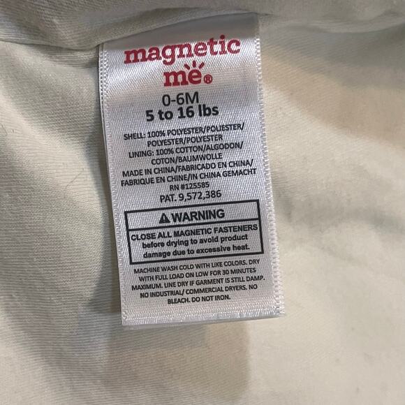 Magnetic Me Baby Fleece Hoodie Jacket Cream 0-6M Soft Cozy Magnetic - Picture 6 of 9